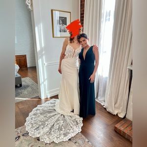 Jenny Yoo size 00 Logan velvet emerald dress